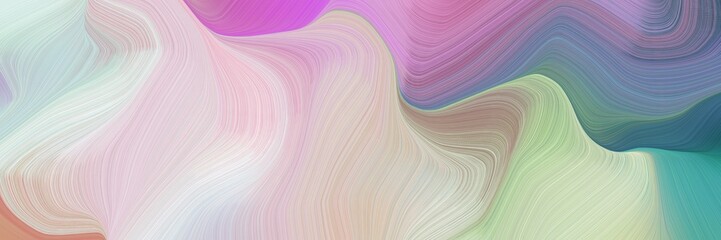 Poster - smooth elegant graphic with waves. curvy background illustration with pastel gray, light gray and blue chill color