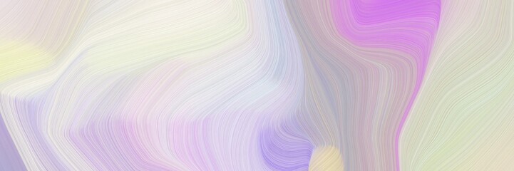 Poster - smooth landscape orientation graphic with waves. modern soft swirl waves background illustration with light gray, plum and pastel violet color