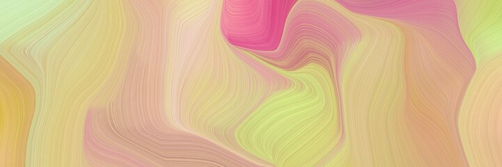 Poster - smooth beautiful elegant graphic with burly wood, pale violet red and khaki color. modern waves background illustration