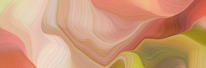 Poster - smooth elegant graphic background with dark salmon, sienna and baby pink color. modern curvy waves background illustration
