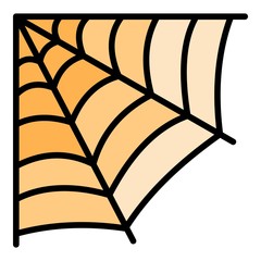Poster - Corner spider web icon. Outline corner spider web vector icon for web design isolated on white background