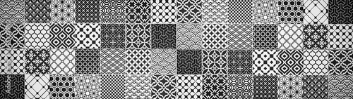 Dekoracja na wymiar  szary-bialy-antracyt-czarny-vintage-retro-geometryczny-kwadratowy-motyw-mozaiki-tekstury-plytek-cementowych