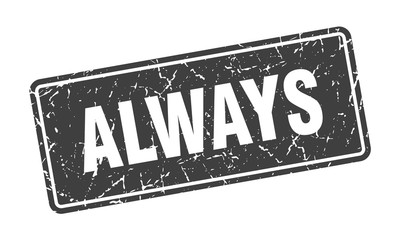 always stamp. always vintage black label. sign