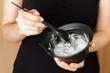 © vladim_ka - Tools for hair dyeing in woman hands. Colouring of hair at home