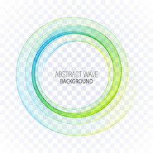Abstract Blue, Green Swirl Circle Bright Background. Vector Illustration For You Modern Design. Round Frame Or Banner