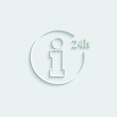 Poster - paper information icon. black vector information sign, symbol