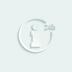 Poster - paper information icon. black vector information sign, symbol
