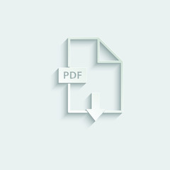 Poster - paper document download icon. vector download page symbol