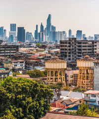 Wall Mural - Cityscape of Bangkok, Thailand as Seen from Golden Mount Temple