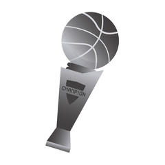 Sticker - Isolated basketball trophy