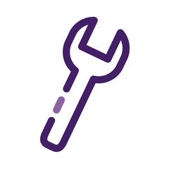 Sticker - wrench key tool line style icon