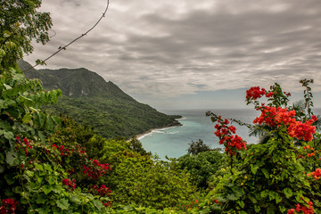 Nice view from the Pedernales beach coast, Dominican Republic