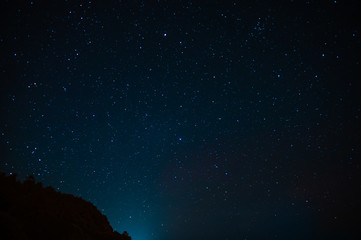 Wall Mural - astrophoto, night landscape, horoscopes. screensaver on the screen, space