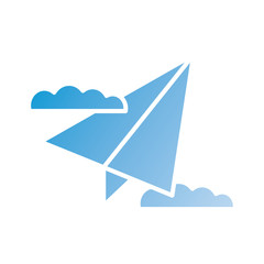 Wall Mural - paper airplane silhouette style icon