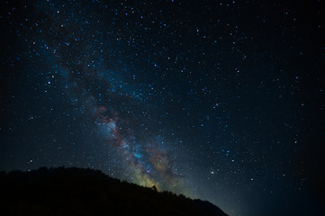 Wall Mural - astro landscape. milky way against the background of the starry sky. concept. astronomy, astrology, 
