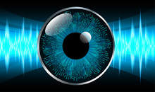 Blue Eye Cyber Circuit Future Technology Concept Background