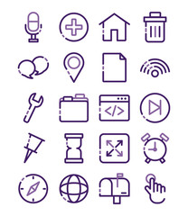 Sticker - bundle of user interface set icons