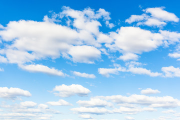 Wall Mural - blue sky with many white cumuli clouds