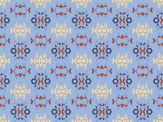 Fototapete - Bright colors of seamless pattern with  ornament and  openwork.