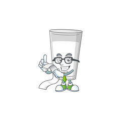 Canvas Print - Mascot cartoon concept of glass of milk with menu list