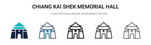 Chiang Kai Shek Memorial Hall Icon In Filled, Thin Line, Outline And Stroke Style. Vector Illustration Of Two Colored And Black Chiang Kai Shek Memorial Hall Vector Icons Designs Can Be Used For