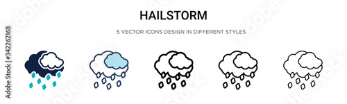 Photographie Hailstorm icon in filled, thin line, outline and stroke style