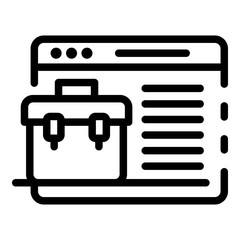 Poster - Application window portfolio icon. Outline application window portfolio vector icon for web design isolated on white background
