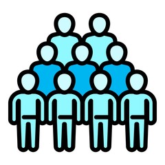 Poster - Cooperation comunity icon. Outline cooperation comunity vector icon for web design isolated on white background
