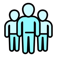 Poster - Social teamwork icon. Outline social teamwork vector icon for web design isolated on white background