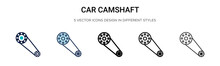 Car Camshaft Icon In Filled, Thin Line, Outline And Stroke Style. Vector Illustration Of Two Colored And Black Car Camshaft Vector Icons Designs Can Be Used For Mobile, Ui, Web