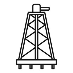 Poster - Derrick pump icon. Outline derrick pump vector icon for web design isolated on white background