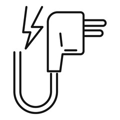 Poster - hybrid car plug icon. outline hybrid car plug vector icon for web design isolated on white backgroun