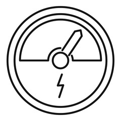 Poster - car gauge energy icon. outline car gauge energy vector icon for web design isolated on white backgro