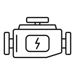 Poster - car hybrid engine icon. outline car hybrid engine vector icon for web design isolated on white backg