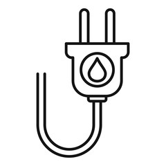 Poster - Hybrid energy cable icon. Outline hybrid energy cable vector icon for web design isolated on white background