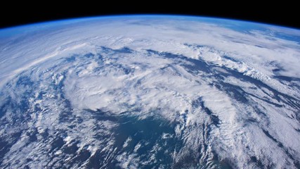 Wall Mural - Earth from space. Time lapse of over the Earth seen from the ISS. Space exploration of planet Earth at night. Elements of this video furnished by NASA.