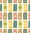 Prayer Mats seamless pattern. Islamic Rugs.