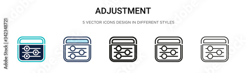 Cuadros en Lienzo Adjustment icon in filled, thin line, outline and stroke style