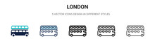 London Icon In Filled, Thin Line, Outline And Stroke Style. Vector Illustration Of Two Colored And Black London Vector Icons Designs Can Be Used For Mobile, Ui, Web