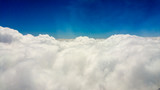 Fototapeta Londyn - Aerial view of clouds from airplane window, South Africa