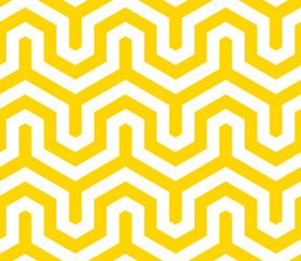 Aufkleber - Vector yellow geometric pattern. Seamless modern linear texture.