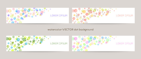 Wall Mural - watercolor bubbles decoration. web banners template