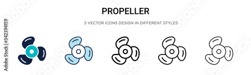 Fotografía Propeller icon in filled, thin line, outline and stroke style