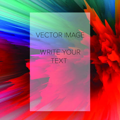 Poster - Abstract 3D explosion illustration. Colorful graphic design. Hight resolution creative background. Social media template. Vector EPS 10.