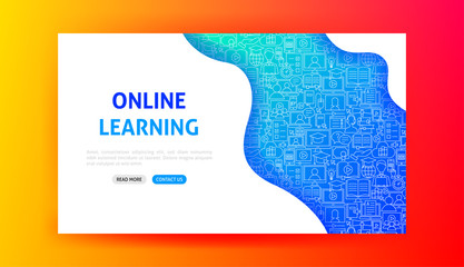 Wall Mural - Online Learning Landing Page