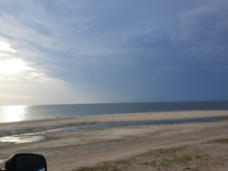 sunset on the beach