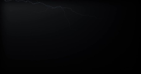 Wall Mural - Lightning strikes on a black background with realistic reflections