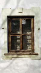 Aufkleber - old window on the street.