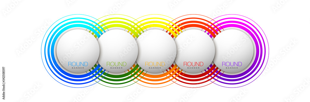 5 components chart make up something. Modern business circle infographics five options banner. Vector layout piece chart workflow. 5 piece diagram number component. Five step up options for web design