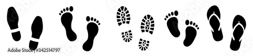 Photographie Different human footprints collection
